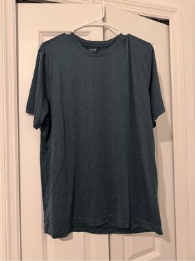 Old Navy Heathered Teal Crew Neck Tee